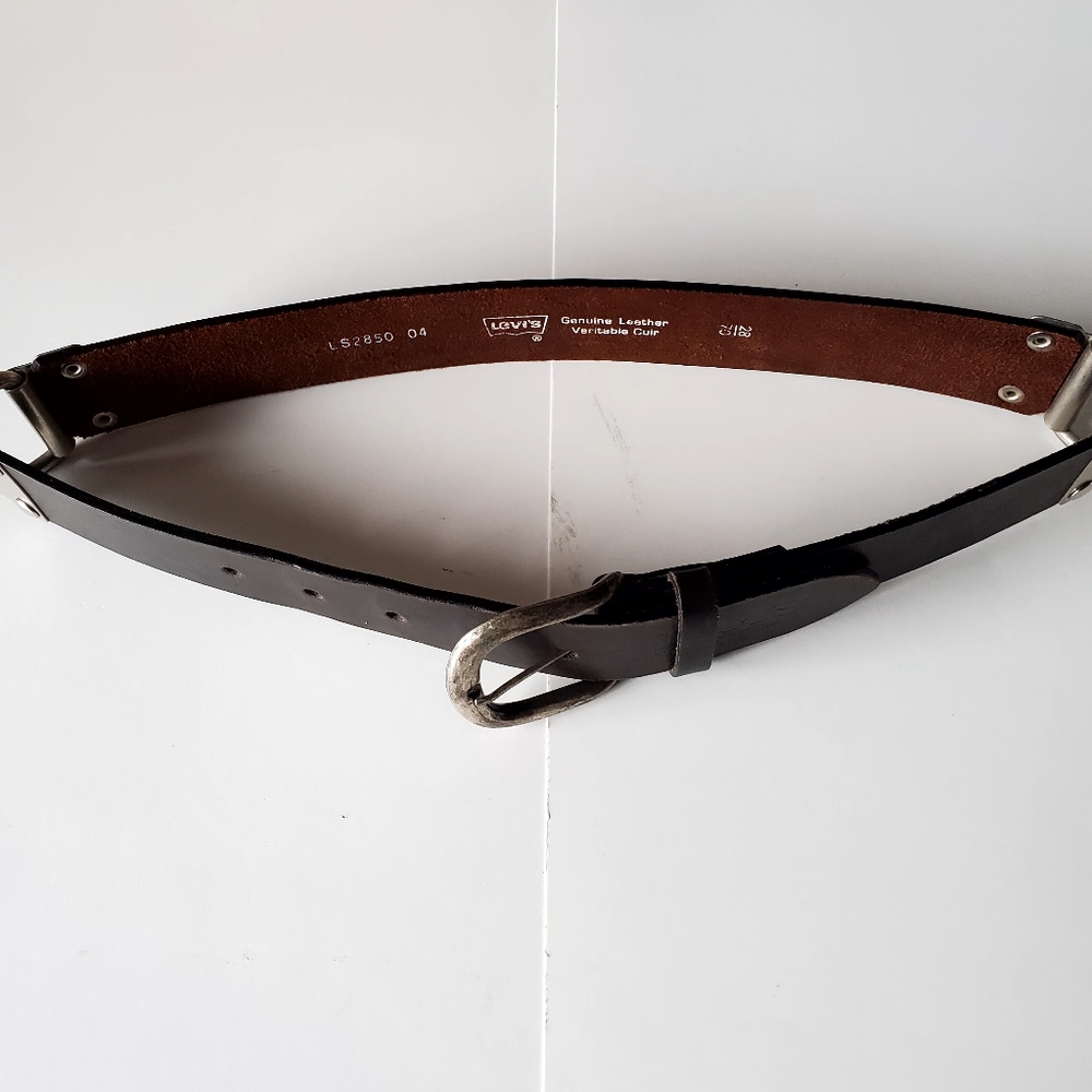 Levi's Black & Brown Metal Jointed Belt size 28